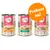 Drie blikken Feringa Classic kattenvoer: Poultry, Turkey with Rabbit, Turkey with Salmon. Op oranje cirkel staat: Probeer nu! 70% geselecteerde dierlijke ingrediënten, 400 g. Drie blikken Feringa Classic kattenvoer: Poultry, Turkey with Rabbit, Turkey with Salmon. Op oranje cirkel staat: Probeer nu! 70% geselecteerde dierlijke ingrediënten, 400 g.