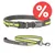 Kerbl Halsband und Leine in Grau mit gelben Streifen, Metallring und Verschluss. Rotes Prozent-Symbol für Rabatt sichtbar. Kerbl Halsband und Leine in Grau mit gelben Streifen, Metallring und Verschluss. Rotes Prozent-Symbol für Rabatt sichtbar.
