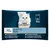 Purina Gourmet Perle Duetto Duo, 4 x 85 g. Variétés : au saumon et colin, sardine et thon, saumon et poisson blanc, poisson de l’océan et thon. Image d’un chat blanc sur l’emballage.