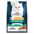 Purina Gourmet Perle, fijne reepjes in saus, met konijn. Verpakking toont een witte langharige kater en een bord met stukjes vlees.