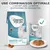 Croquettes et sachet Concept for Life Sensitive Cats 10 kg, avec texte : Une combinaison optimale, 1 sachet avec la ration quotidienne de croquettes. Convient aux chats sensibles dès 1 an.