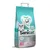 Sanicat Clumping White kattsand, 8L, med texten 'Oxygen Odour Control', 'Low tracking', 'No dust' och bild på katt samt rosor. Förpackning med handtag.