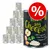 Lot de boîtes Greenwoods Veggie say Cheeese! 375 g, texte visible : 100% vegetarian, grain-free recipe, complete pet food. Illustration pomme, œuf, brocoli, fromage. Symbole pourcentage.