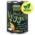 Boîte Greenwoods Veggie Viva Las Veggies! 100% vegetarian, grain-free recipe, complete pet food, 375 g. Sceau jaune avec texte VEGGIE et feuilles vertes.