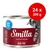 Smilla Beef Pot kattemad, with fish, contains taurine, grain-free recipe, food for a lifetime, 24 x 200 g, Made in Germany. Dåse med billede af kat.