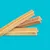 Three star-shaped chew sticks in different shades, shown on a blue background to display product shape and texture.
