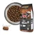 Belcando Dog Food Adult Iberico & Rice, Trockenfutter in Napf, Packung mit Zutatenabbildungen, Krokettenmaßstab von 1 bis 2 cm, Made in Germany. Belcando Dog Food Adult Iberico & Rice, Trockenfutter in Napf, Packung mit Zutatenabbildungen, Krokettenmaßstab von 1 bis 2 cm, Made in Germany.
