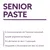 Texte en allemand : SENIOR PASTE. Développé avec des vétérinaires, recette adaptée, pour chats dès 7 ans, fabriqué en Allemagne depuis plus de 35 ans.