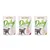 Drie zakjes Almo Nature Daily Natural Adult Cat natvoer zichtbaar, met smaken kip, rund en zalm. Op elk zakje staat een afbeelding van een kat en de tekst 'All profits to the planet'.