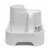 White plastic feeding or watering station with two compartments and drainage holes, Closer Pets branding visible on the front.