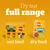Promotional image showing Pedigree adult wet food mixed selection in gravy and Pedigree adult dry food with beef and vegetables. Text: Try our full range, wet food, dry food.
