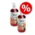 Two bottles of Concept for Life Salmon Oil 1000 ml with pump tops, label shows a dog and a cat. Large red percentage discount symbol in top right corner. Two bottles of Concept for Life Salmon Oil 1000 ml with pump tops, label shows a dog and a cat. Large red percentage discount symbol in top right corner.