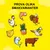 Text: PROVA OLIKA SMAKVARIANTER. Illustrationer av kyckling, lax, kalkon, ost, gräs, anka, fisk och ko på gul bakgrund.