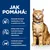 Text v češtine: Jak pomáhá – rozpouští struvitové kameny již za 7 dní, snižuje riziko tvorby močových kamenů, celoživotní užívání prospívá kočkám s urologickými potížemi.