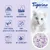 Tigerino Crystals. Texte en allemand : litière silicate, extrêmement absorbante, stoppe les odeurs, freine la croissance bactérienne, sans poussière, parfum lavande.