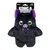 KONG Snuzzles giocattolo in peluche nero con dettagli viola, confezione con la scritta 'Squeaks' e 'Jouet Couineur'. KONG Snuzzles giocattolo in peluche nero con dettagli viola, confezione con la scritta 'Squeaks' e 'Jouet Couineur'.