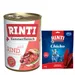 Kombi-Paket RINTI Kennerfleisch + RINTI Chicko Hundesnacks - Kennerfleisch Rind 12 x 400 g + Chicko Rind 2 x 170 g