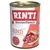 RINTI Kennerfleisch mit Rind, getreidefrei. RINTI seit 1983 Original. Abbildung von Fleischstücken und Innereien.
