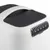 Close-up of a white transport box with black ventilation grid and non-slip surface on the top.