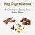 Main ingredients: beef, beef liver, carrots, peas, kidney beans. Ingredients visually represented with text and images.