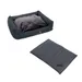 Lot : panier Sleepy Time avec coussin, gris + couverture Freedom Bone pour chien - taille S