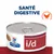 Boîte Hill's Prescription Diet i/d, texte visible : SANTÉ DIGESTIVE, pictogramme poulet orange. Étiquette partiellement lisible sur la boîte. Boîte Hill's Prescription Diet i/d, texte visible : SANTÉ DIGESTIVE, pictogramme poulet orange. Étiquette partiellement lisible sur la boîte.