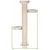 Cat tree with three resting platforms, height 117 cm. Beige fabric covers and sturdy post.