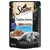 Sheba Selection in Sauce med havsfisk, MSC-certifierad, 85 g. Förpackningen visar en grå katt och serverad produkt.