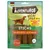 Purina AdVENTUROS Sticks WILDER BÜFFEL-GESCHMACK, FETTARM, HERGESTELLT OHNE FARBSTOFFE, texte promotionnel en allemand, sachet avec bâtonnets visibles.