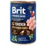 Brit Premium by Nature 12 x 400 g – výhodné balení - kuře s kuřecími srdíčky