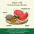 Product ingredients shown: huito, turmeric, watermelon and wheat. Text states GREENIES is green due to plant-based ingredients including turmeric and fruit juice.