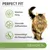 Perfect Fit Senior 7+. Unterstützt die Gesundheit des Körpers: Starkes Herz, gesunde Zellfunktion, Beweglichkeit. Bild einer Katze neben den Produktvorteilen.