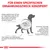 Grafik mit Hund und Verdauungssystem. Text: Für einen spezifischen Ernährungszweck konzipiert. Hinweise zu Verdauungsstörungen, Symptomen wie Durchfall und Fettunverträglichkeit bei Hunden.