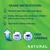 Usage instructions: open bag at easy-open spout, fill litter box with minimum 6cm of CATSAN litter, remove clumps daily. Easy opening steps shown. Text 'NATURAL' included.