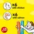Pack contains 12 creamy treats: 6 with chicken and 6 with salmon, shown with cartoon images of a chicken, a fish, and two treat sticks.