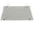 Plateforme rectangulaire en tissu gris fixée par quatre ventouses transparentes et deux câbles, vue de face. Aucun logo ou texte visible.