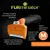 FURminator, dentini curvi in acciaio inox, manico ergonomico e anti-scivolo, pulsante per rimuovere il pelo, misura M 9–23 kg, per pelo corto (sino a 5 cm), angoli arrotondati.