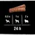 Feeding guide showing 0.5, 1 or 2 sticks per 24 hours for different dog sizes, with stick image above and dog silhouettes below each quantity.