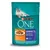 Purina ONE Senior 7+ karma dla kotów, kawałki w sosie z kurczakiem i zieloną fasolką. Widoczny kot, zdjęcie karmy na talerzu, oznaczenie wsparcia funkcji życiowych i mocnego serca.