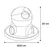 Diagram hračky s rozměry: výška 20 cm, průměr 26 cm.