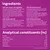Ingredienti: carne e derivati animali, cereali, verdure, minerali, zuccheri. Analisi nutrizionale: proteine 7,3 %, grassi 4,2 %, fibre 0,25 %, umidità 84,5 %, calcio 0,29 %, fosforo 0,18 %.