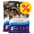 Två påsar Intersand Classic kattsand, Unscented, 14 kg, med stor gul rabatt-symbol (%) uppe till höger. Text: Triple Action, Odour Control, Hard Clumping, Dust-Free.