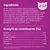 Ingredients and analytical constituents for 2-12 months: cereals, meat, vegetables, milk derivatives, yeasts. Protein 35.7%, fat 13.6%, inorganic matter 7.4%, fibre 2.0%, calcium 1.5%, phosphorus 0.96%.