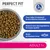 Perfect Fit Adult 1+ croquettes, avec des prébiotiques naturels, pour aider à maintenir le microbiome intestinal, élaboré avec des ingrédients de haute qualité, riche en saumon frais.