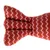 Rotes Stoffspielzeug in Fischform mit weissem Zickzack-Muster, geeignet für Haustiere.