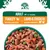 Adult, 1-7 years. Turkey with rice and vegetables. Lamb and chicken with rice and vegetables. Image shows food with peas, carrots, rice, and meat pieces.