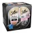 Sheba Perfect Portions Luxury Paté split tray with salmon, pack of 6. Certified sustainable seafood MSC label visible.