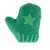 Grüner Filzhandschuh mit gesticktem Stern und Streifenmuster, geeignet als Spielzeug oder Accessoire.
