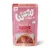 WOW Cat Premium Filets Rind in Sauce, Made in Germany, graanvrij. Tekst: Beef in Sauce, Bouf en Sauce, Vacuno en Salsa, Manzo in Salsa. Afbeelding van rundvlees in saus.