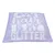 Lila Kissen mit weissem Text: 'Hair is my glitter' und Pfotenabdruck-Design.